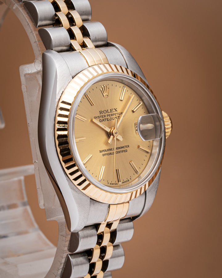 Rolex Stainless Steel and 18k Yellow Gold Women's Datejust (69173)