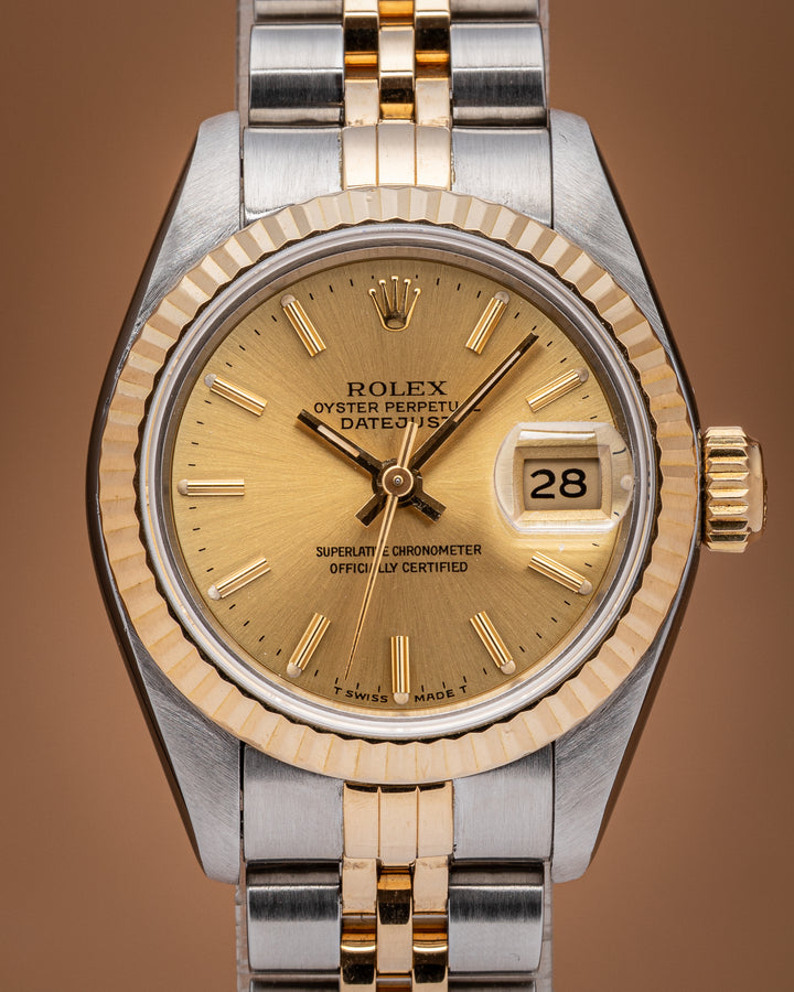 Rolex Stainless Steel and 18k Yellow Gold Women's Datejust (69173)