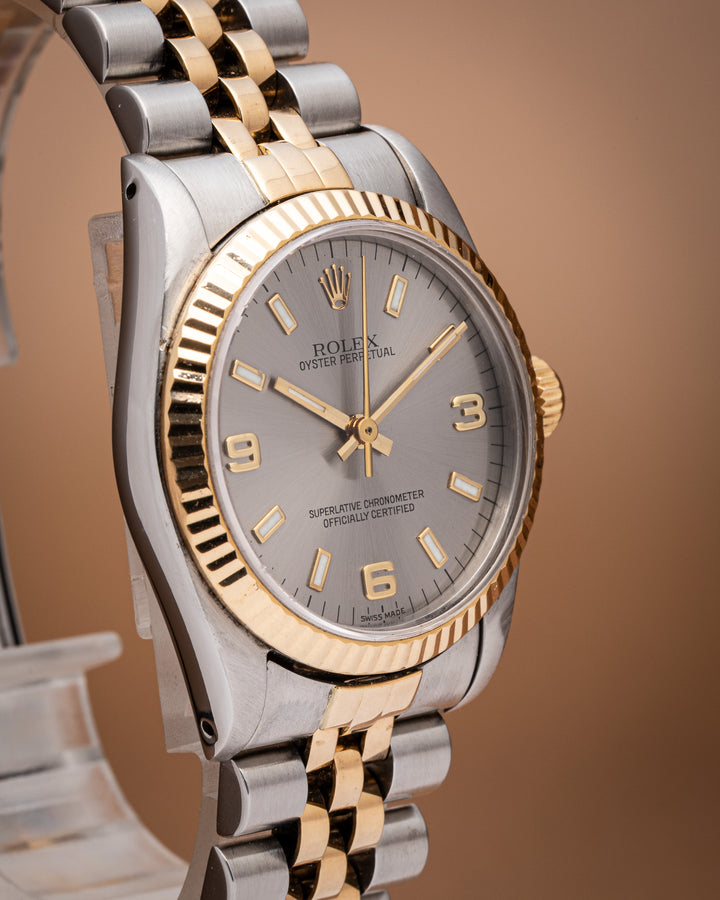 Rolex Stainless Steel and 18k Yellow Gold Women's Oyster Perpetual (67513)