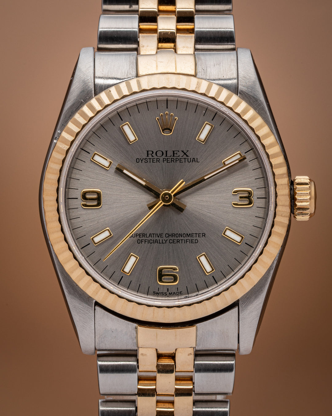 Rolex Stainless Steel and 18k Yellow Gold Women's Oyster Perpetual (67513)