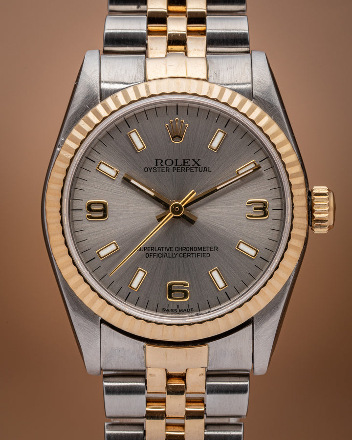 Rolex Stainless Steel and 18k Yellow Gold Women's Oyster Perpetual (67513)