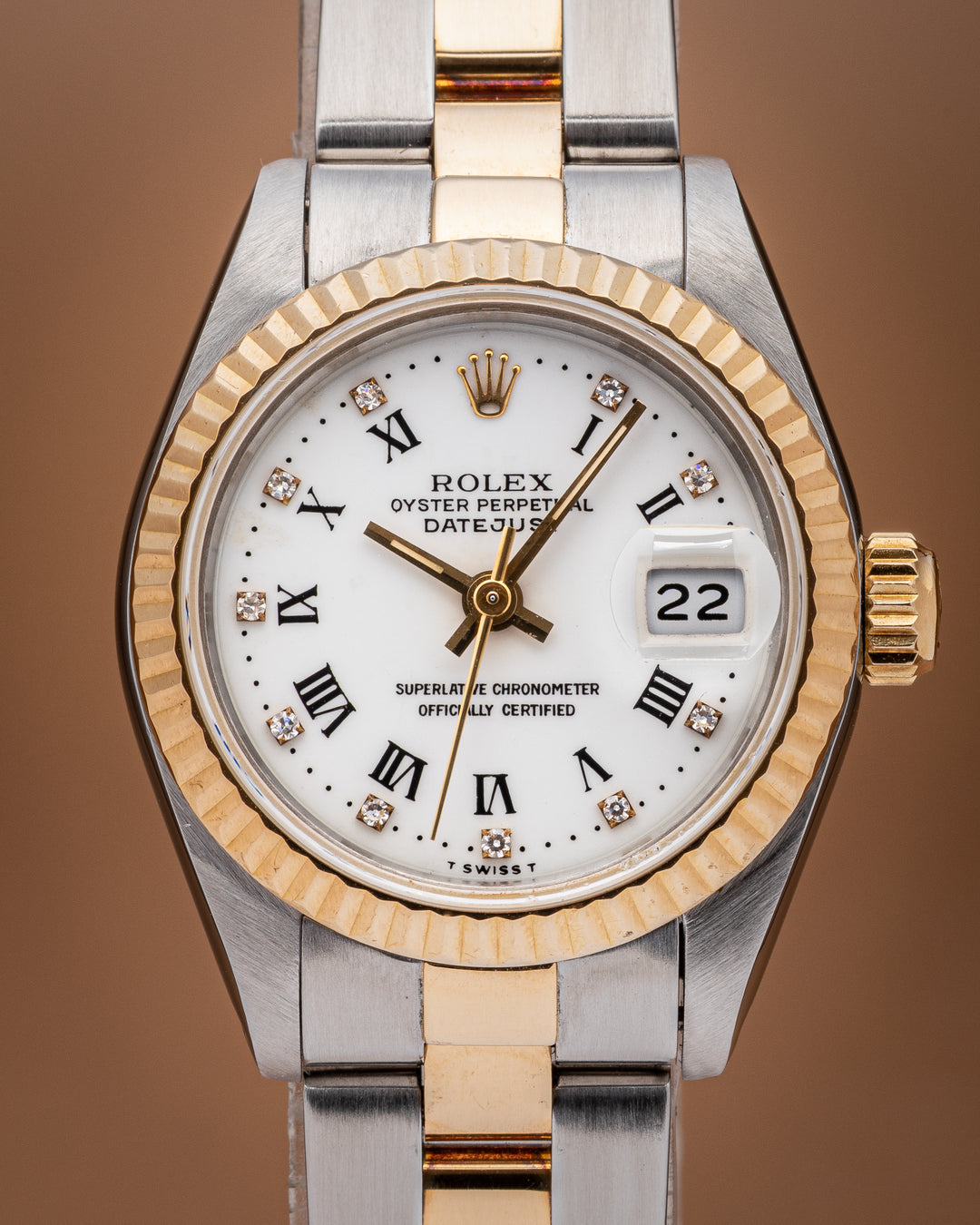 Rolex Stainless Steel and 18k Yellow Gold Women's Datejust (69173)