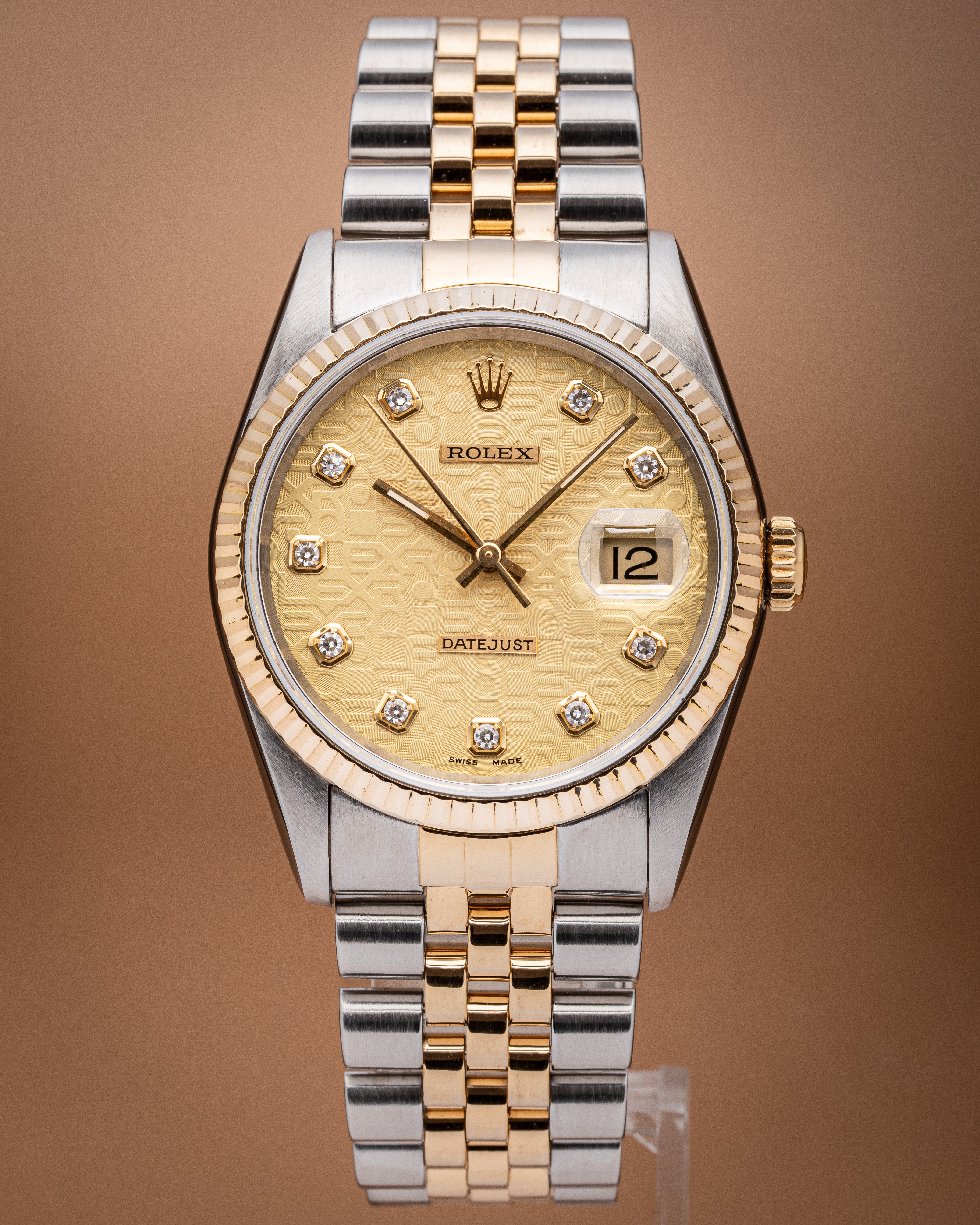 Rolex Stainless Steel and 18k Yellow Gold Datejust (16233