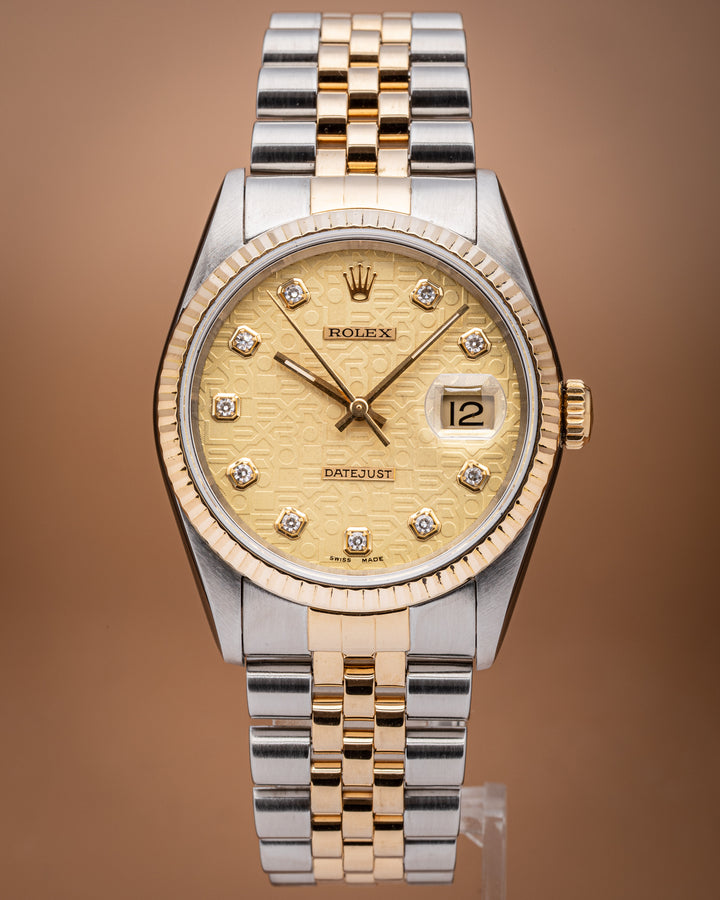 Rolex Stainless Steel and 18k Yellow Gold Datejust (16233)