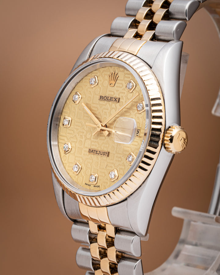 Rolex Stainless Steel and 18k Yellow Gold Datejust (16233)
