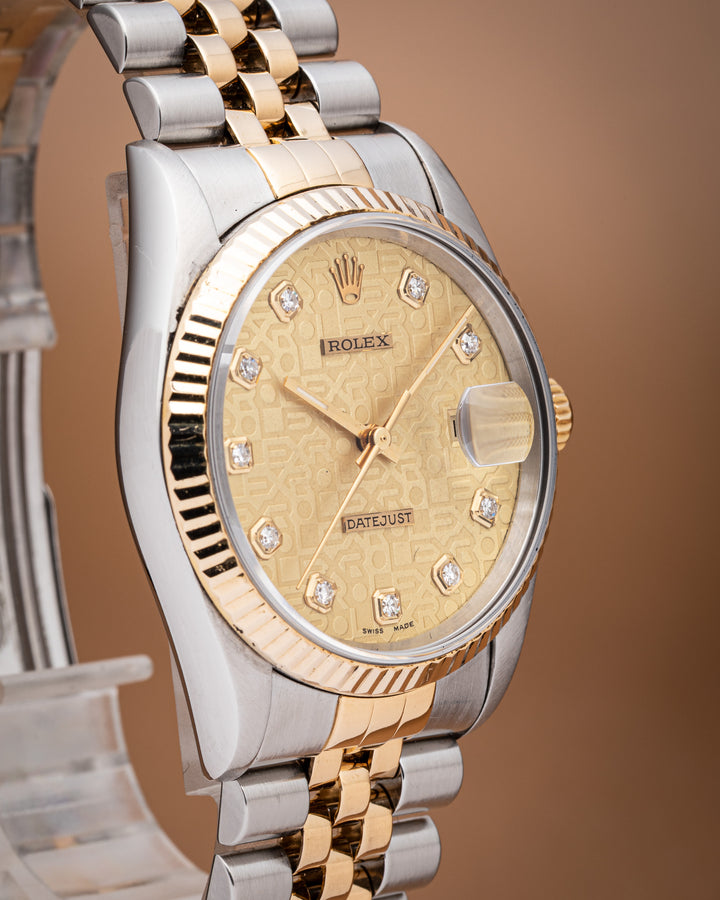 Rolex Stainless Steel and 18k Yellow Gold Datejust (16233)