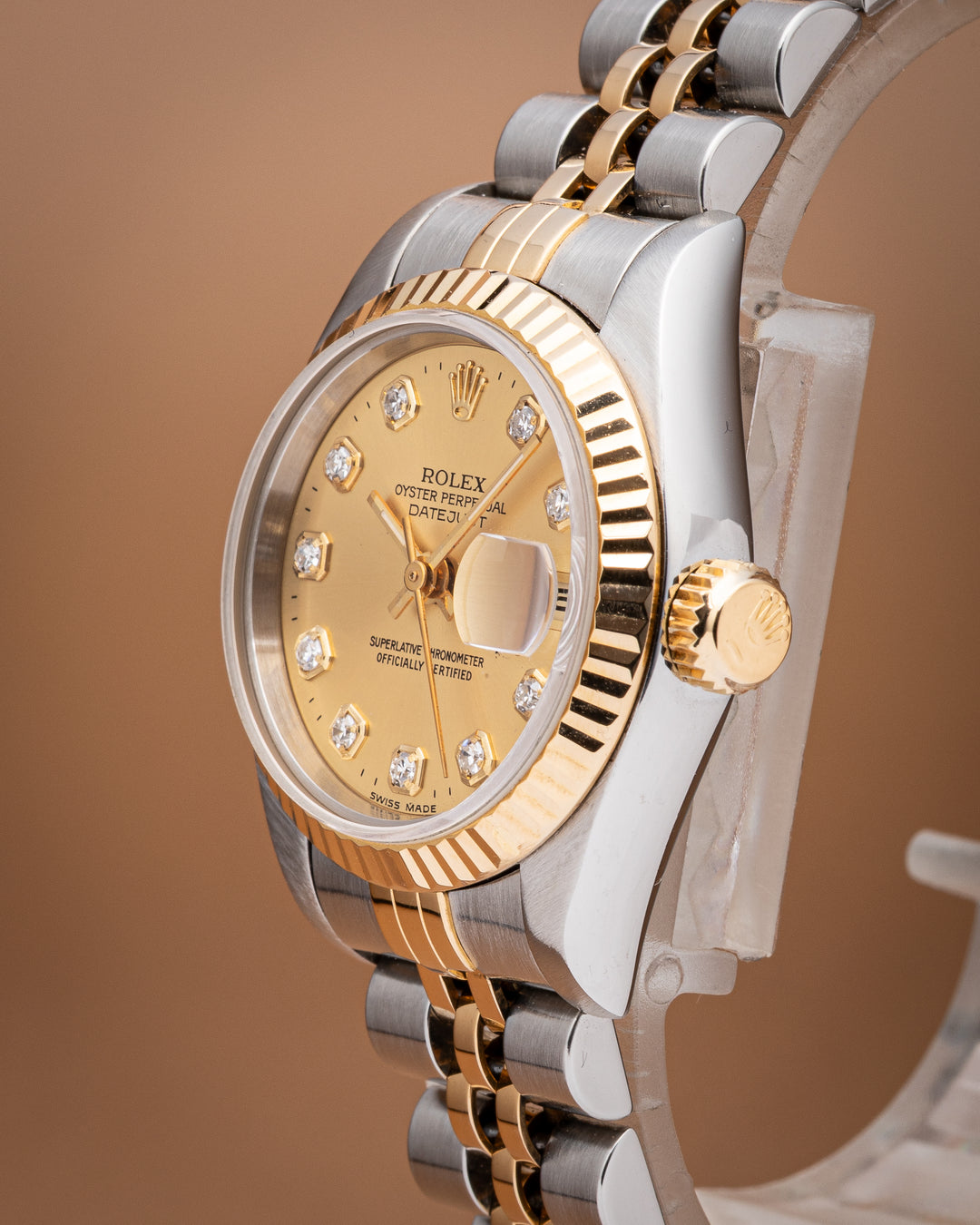 Rolex Stainless Steel and 18k Yellow Gold Women's Datejust (69173)