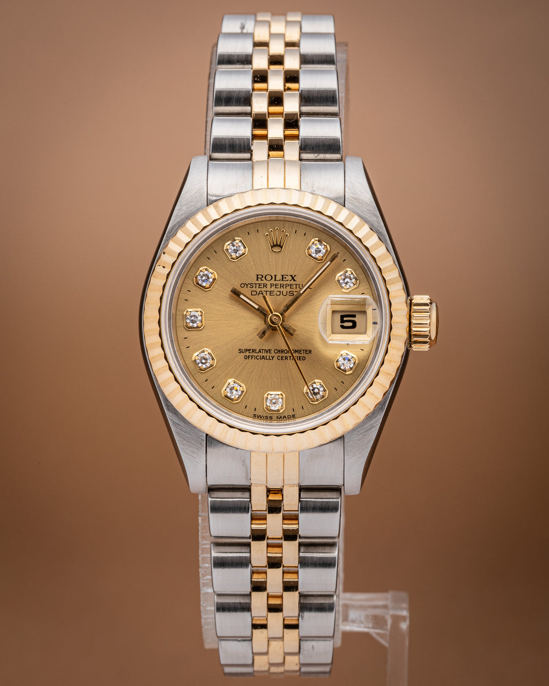 Rolex Stainless Steel and 18k Yellow Gold Women's Datejust (69173)