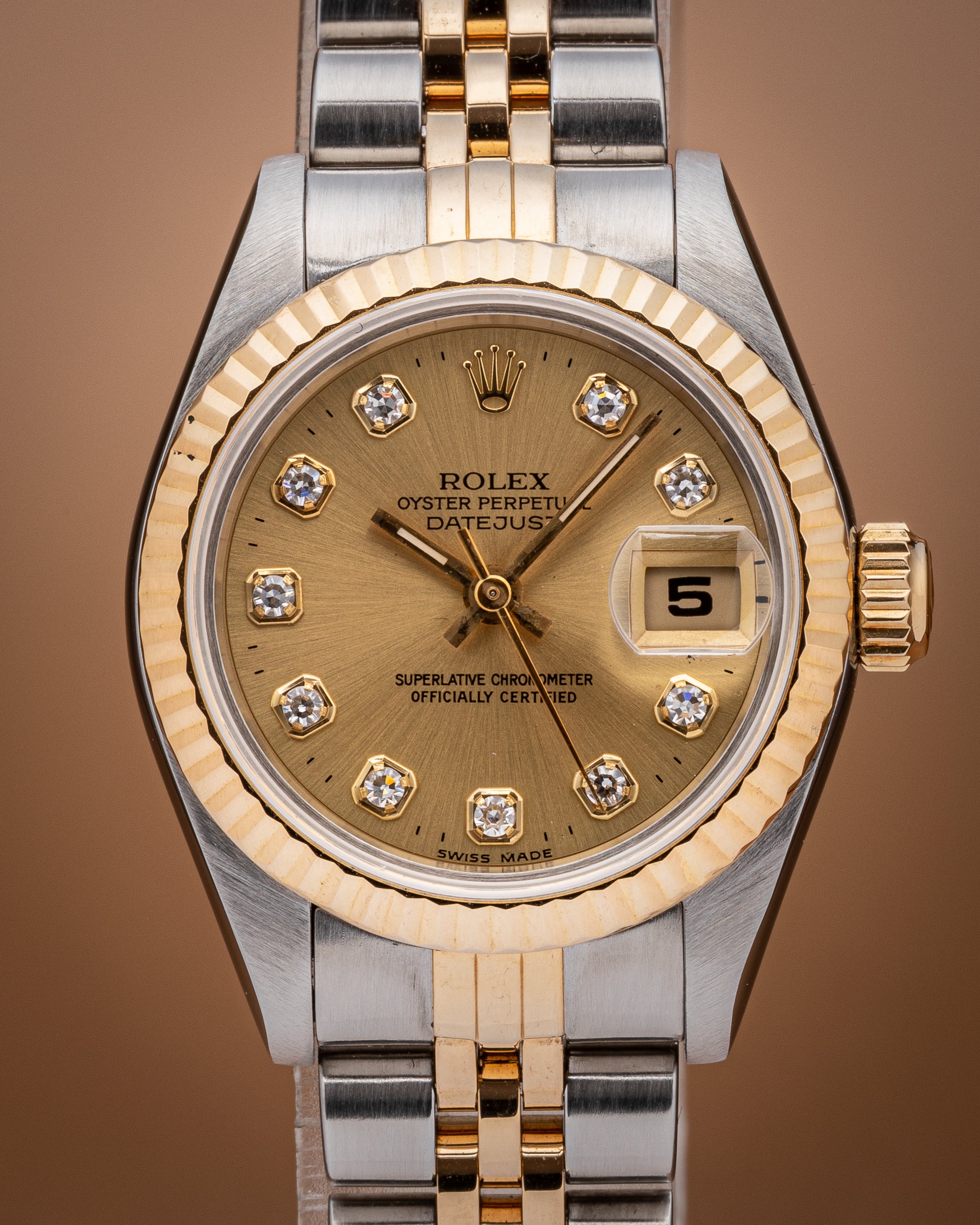 Rolex Stainless Steel and 18k Yellow Gold Women's Datejust (69173