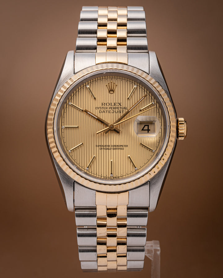 Rolex Stainless Steel and 18k Yellow Gold Datejust (16233)