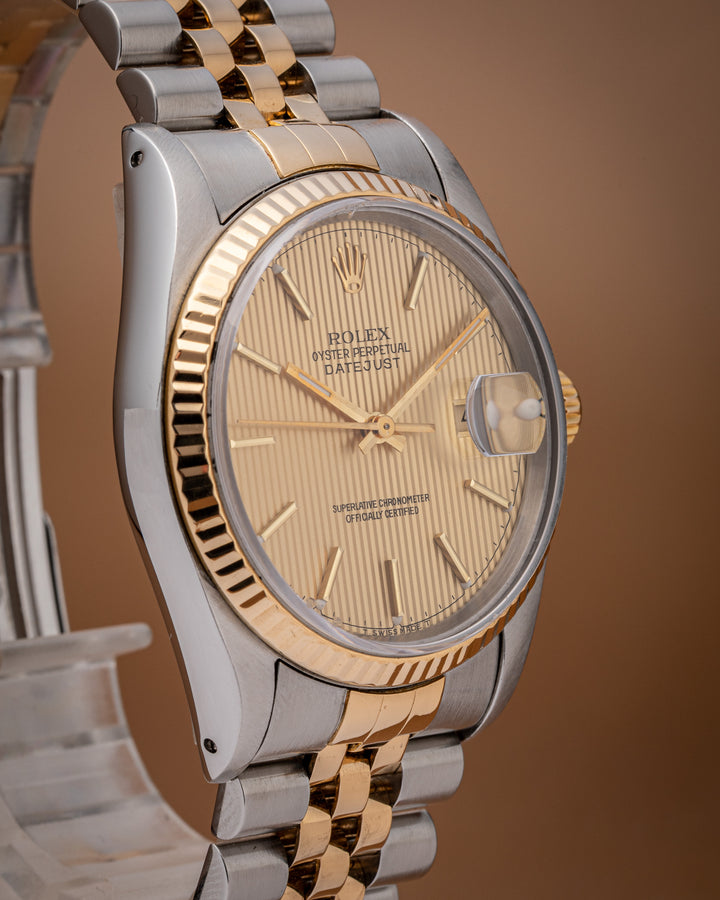 Rolex Stainless Steel and 18k Yellow Gold Datejust (16233)