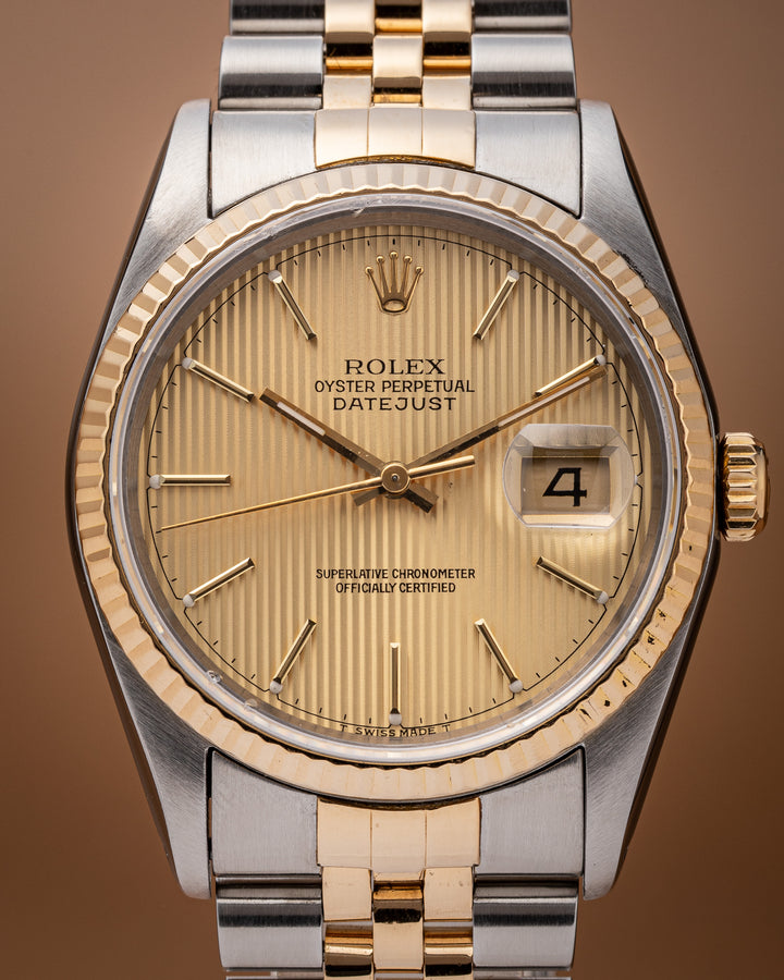 Rolex Stainless Steel and 18k Yellow Gold Datejust (16233)