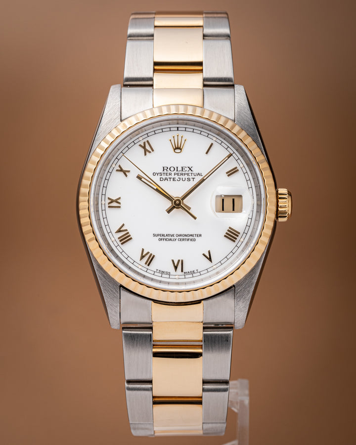 Rolex Stainless Steel and 18k Yellow Gold Datejust (16233)