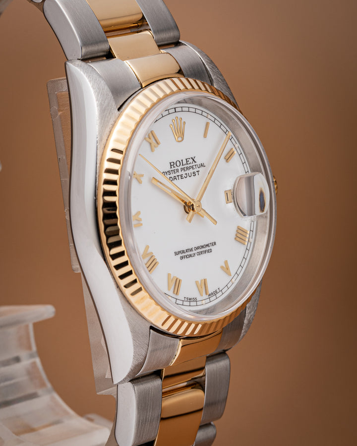 Rolex Stainless Steel and 18k Yellow Gold Datejust (16233)