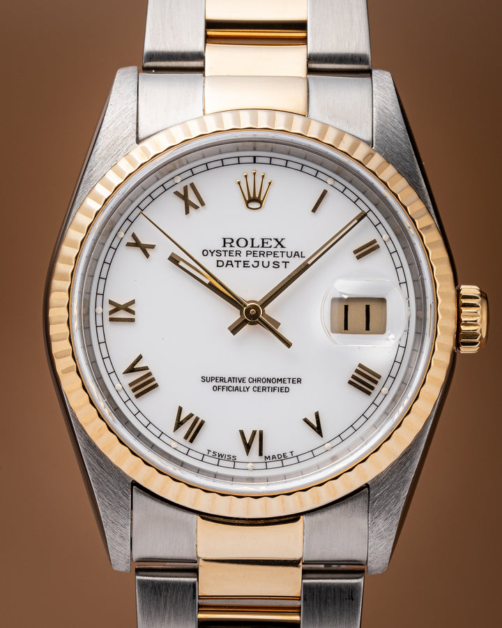 Rolex Stainless Steel and 18k Yellow Gold Datejust (16233)