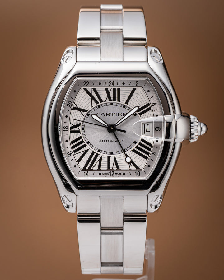 Cartier Stainless Steel Roadster GMT XL (W62032X6)