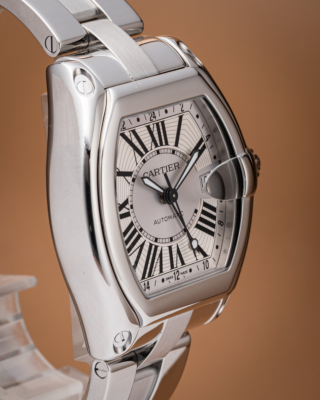Cartier Stainless Steel Roadster GMT XL (W62032X6)