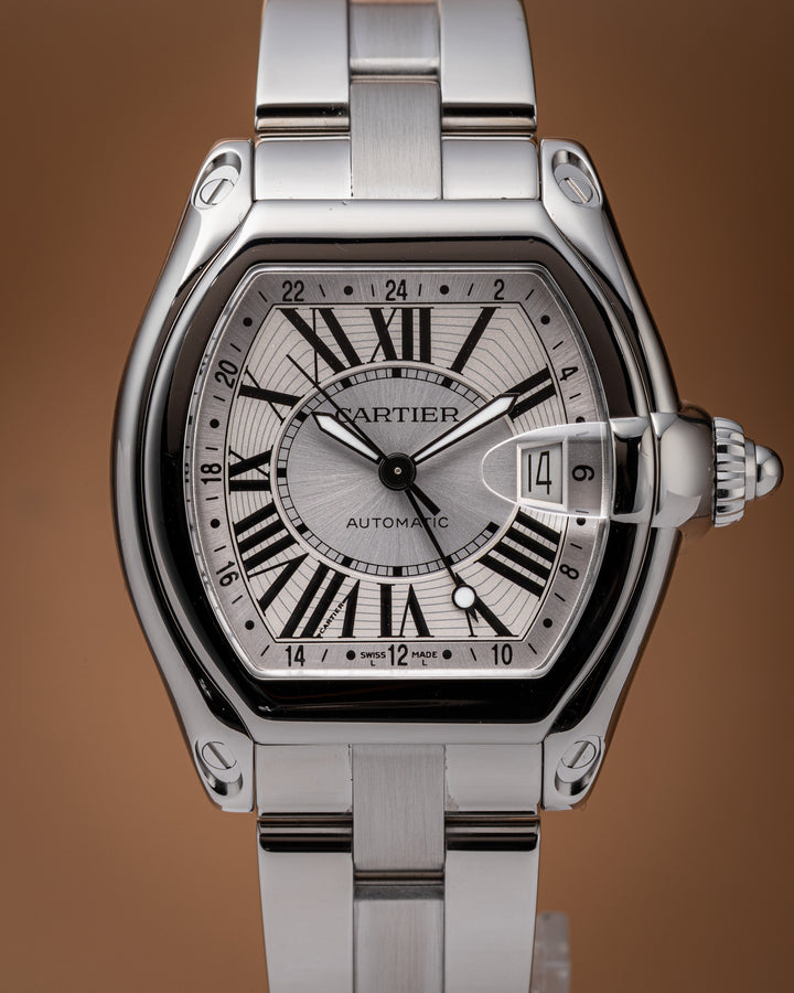 Cartier Stainless Steel Roadster GMT XL (W62032X6)