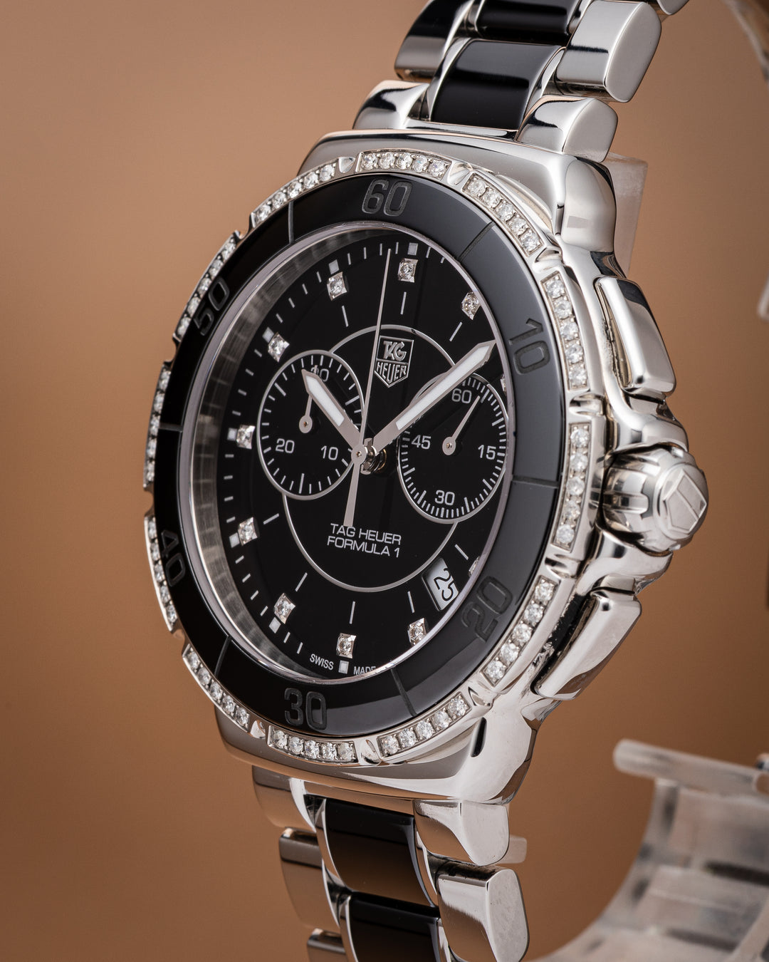 TAG Heuer Stainless Steel and Ceramic Women's Formula 1 Quartz Chronograph (CAH1212)