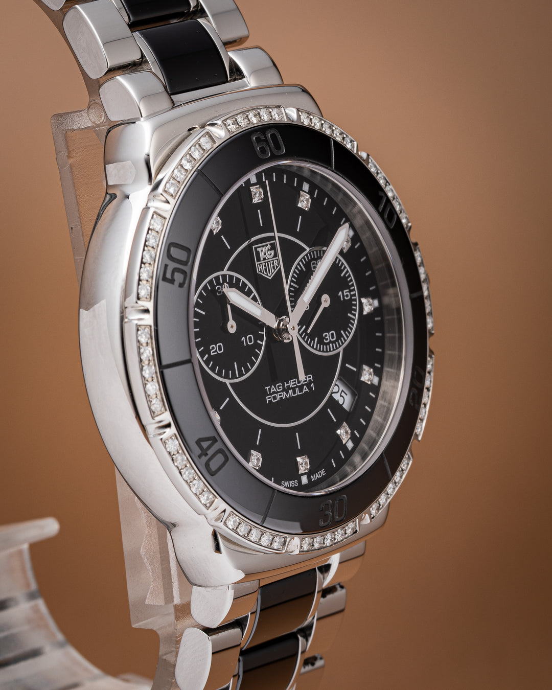TAG Heuer Stainless Steel and Ceramic Women's Formula 1 Quartz Chronograph (CAH1212)