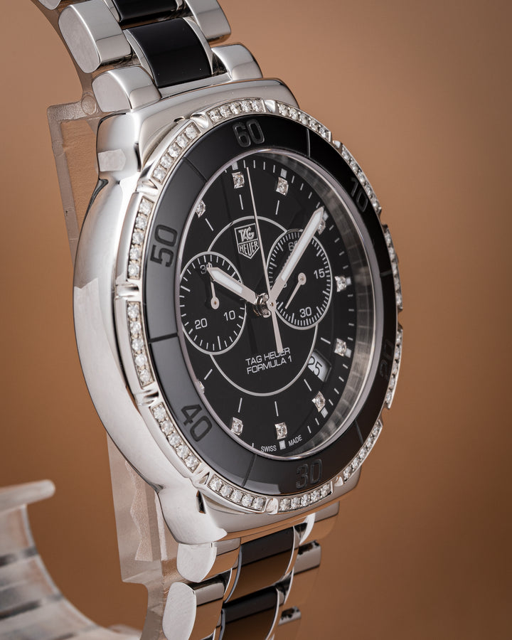 TAG Heuer Stainless Steel and Ceramic Women's Formula 1 Quartz Chronograph (CAH1212)