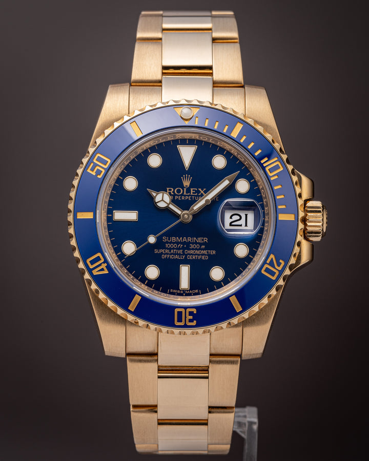 Rolex 18k Yellow Gold Submariner Date (116618LB)