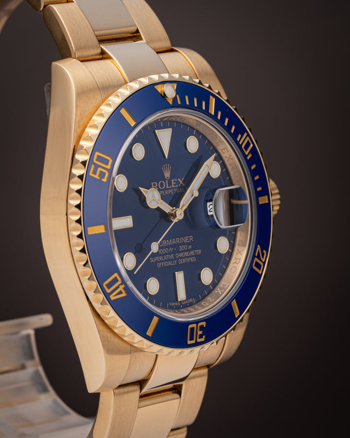 Rolex 18k Yellow Gold Submariner Date (116618LB)